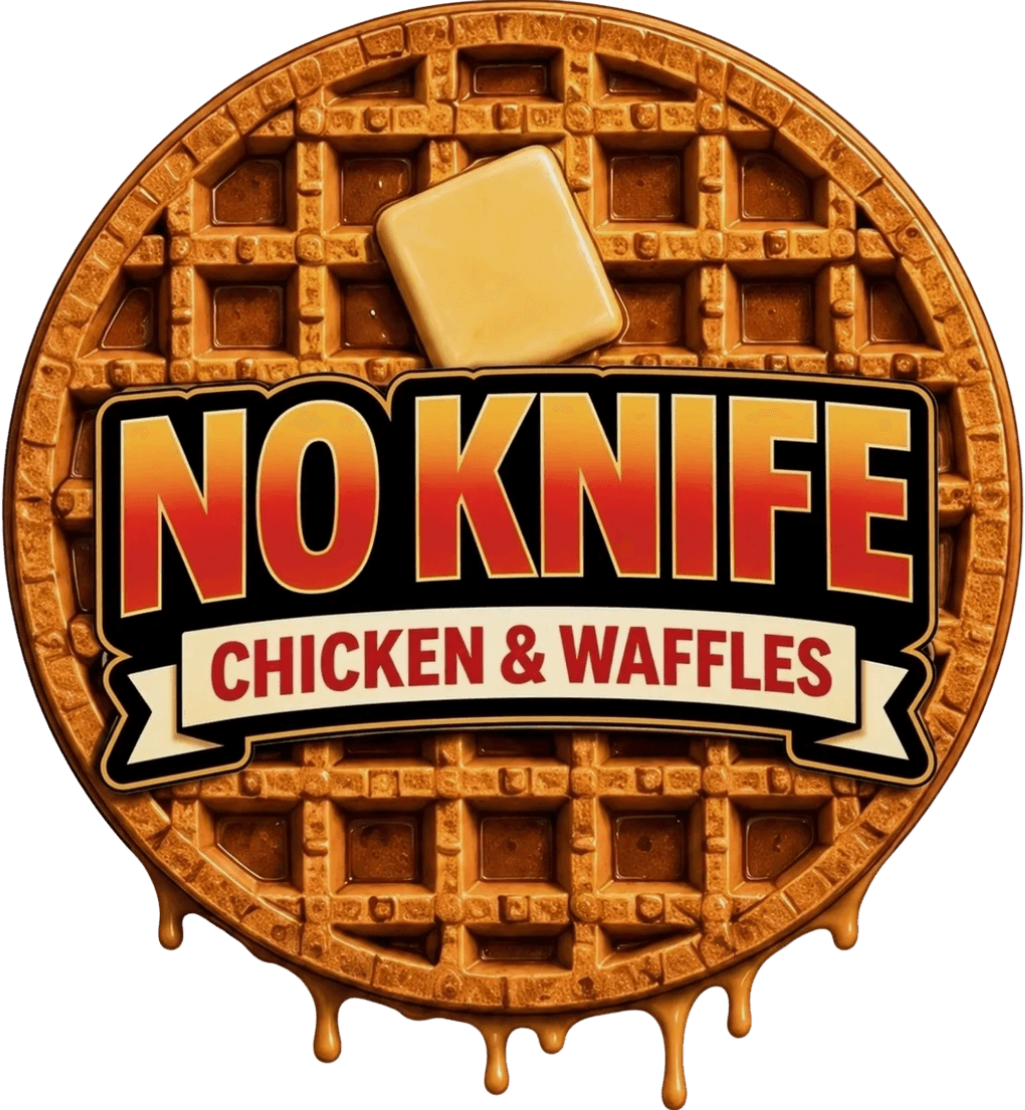 DaBaby No Knife Chicken and Waffles Charlotte round logo