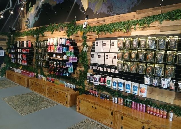 Hemp and Tea Company wall selection in Steele Creek Charlotte