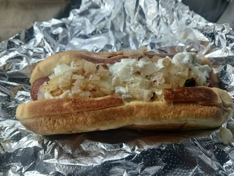 The Depot Dog at Hot Dog Depot, photographed by Silvano Prescod