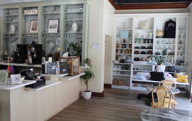 Indoor space at Lottie’s Cafe in Queen City Quarter