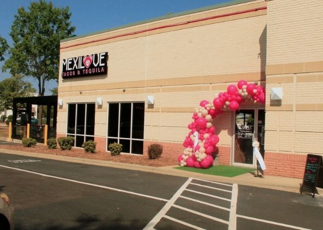 Main entrance at MexiLove Tacos and Tequila during the grand opening in Charlotte