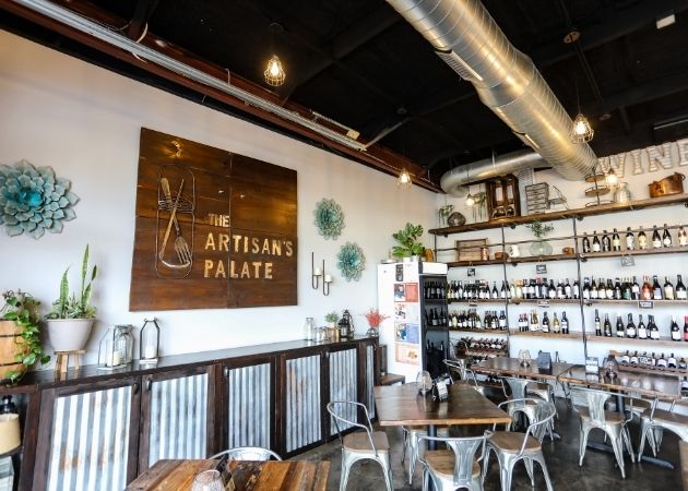 Indoor event space at The Artisan's Palate
