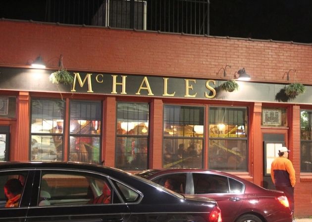 McHale's Pub in NoDa Charlotte illuminated at night