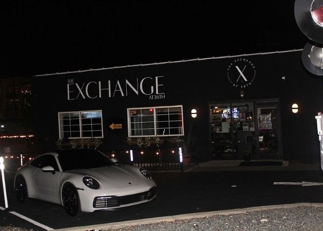 The Exchange at 36th market and bar in NoDa Charlotte at night